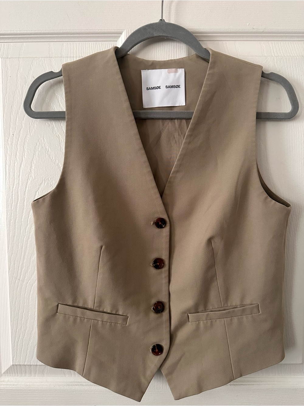 Taupe Tailored Vest